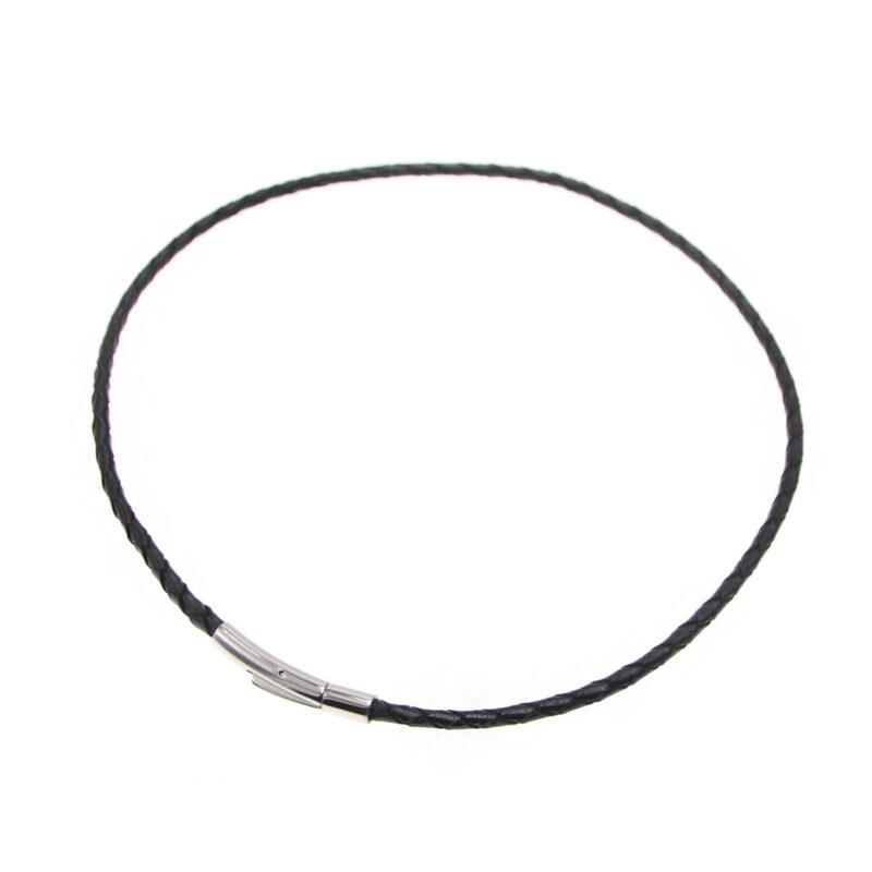 Шнурок на шею кожаный плетеный черный - Cosplaycity.ru - CL8009-3chain-leather3мм толщинадлина 40см 1шт .. (1)