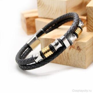 Браслет кожаный зеленый - Cosplaycity.ru - BH214-4\green\hook