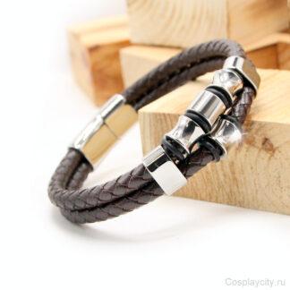 Браслет кожаный зеленый - Cosplaycity.ru - BH214-4\green\hook