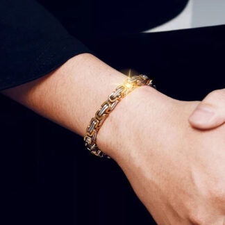 Браслет цепь SB77-3\gold\steel\         -  M  -
