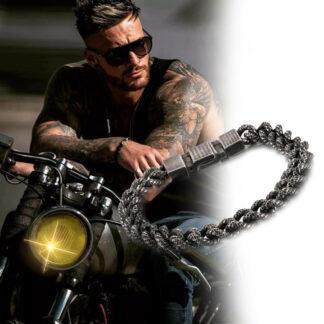 Мужской браслет вороненая сталь Fashion NEW 2026 - Elite50135\bluedsteel
