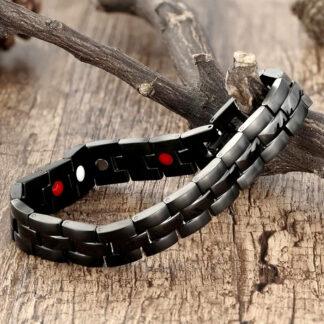 Мужской металлический магнитный браслет BS973-16-1\total-black