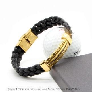 Браслет мужской ювелирная сталь -  Cosplaycity.ru - Elite79-3\gold-steel