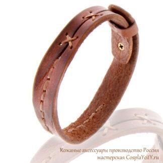 Браслет из натуральной кожи - коричневый - CosplayCity.ru   BLH36927-2\genuine-leather