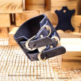 Синий кожаный браслет - Cosplaycity.ru  - Belt1020-10