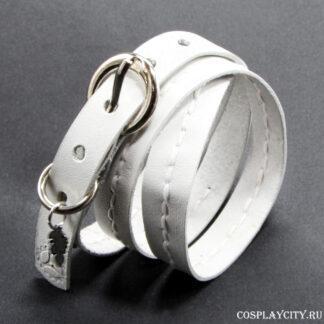 Белый кожаный браслет - CosplaYcitY.ru   -  BSV77217-1\White-Collection-2026