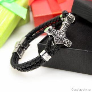 Браслет мужской с волком черный - CosplayCity.ru    - BD36938-3\wolf 