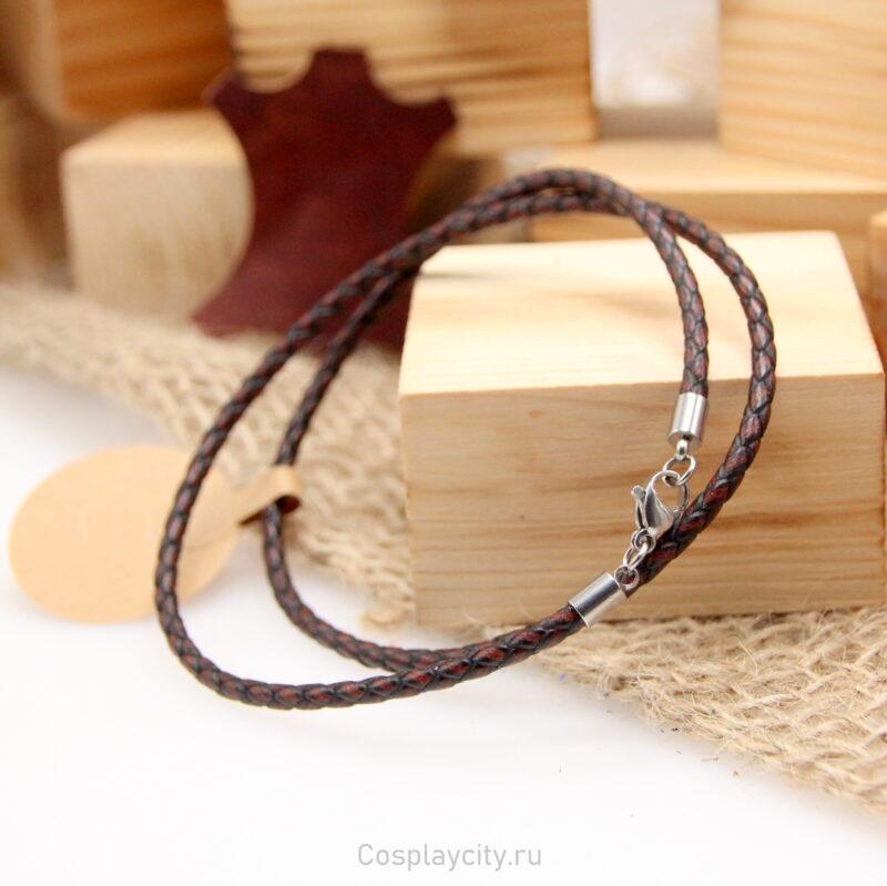 Кожаный шнурок на шею коричневый - Cosplaycity.ru - NS6004-7\carbine\ толщина 3 мм \ 45см длина\ Кожаный шнурок на шею коричневый - Cosplaycity.ru - NS6004-7\carbine\ толщина 3 мм \ 45см длина\