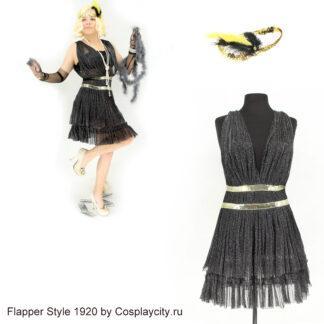 Платье Flappers Гэтсби эпохи- в стиле Чикаго 1920х - CosplayCity.ru- Abito-G19001931 \ XS -S \ 1 