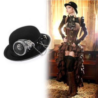Стимпанк Шляпа и Монокль СosplayCity SP60072-3\antiquesilver\101-7