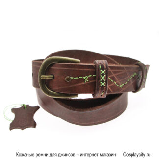 Мужской кожаный ремень для джинсов - CosplayCity.ru  - LRBT24580\K-HOLE