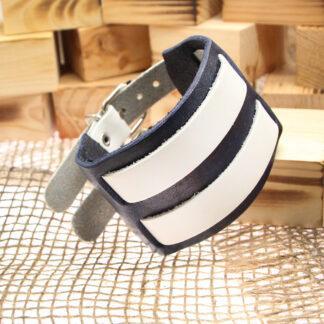 Кожаный браслет на руку - Cosplaycity.ru  - Cuff1020-12\bluewhite