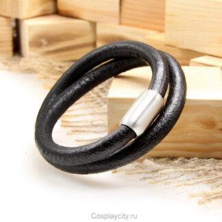 Чокер \ Гайтан на шею кожаный коричневый - Cosplaycity.ru - NeckStrap7692-1\magnet\ 8мм толщина