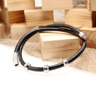 Шнурок \ Гайтан на шею со вставками - Сosplaycity.ru -  CL8068-1\chain-leather\ толщина 6мм