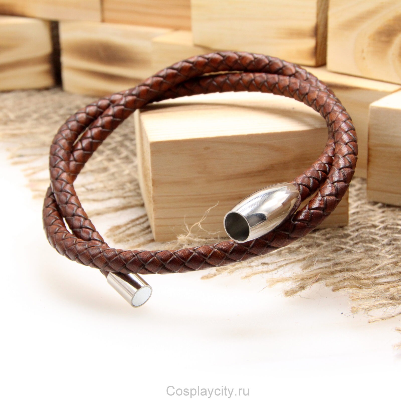 Кожаный шнурок на шею с магнитной застежкой - коричневый - Cosplaycity.ru - NeckStrap7694-1\steelmagnet\ толщина 6 мм\ Кожаный шнурок на шею с магнитной застежкой - коричневый - Cosplaycity.ru - NeckStrap7694-1\steelmagnet\ толщина 6 мм\
