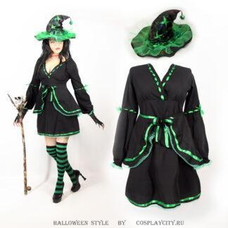 Зеленой Ведьмы костюм на Хэллоуин -  от Cosplaycity.ru  - Witch66253  \ S\M  