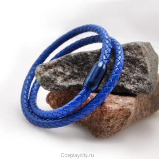 Чокер на шею синий - Cosplaycity.ru - NeckStrap7701-1\bluemagnet\ толщина 6 мм 