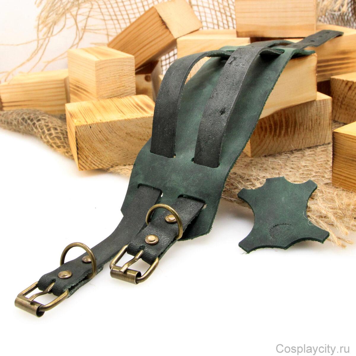 Браслет кожаный - зеленый - Cosplaycity.ru - Cuff1020-17 Браслет кожаный - зеленый - Cosplaycity.ru - Cuff1020-17